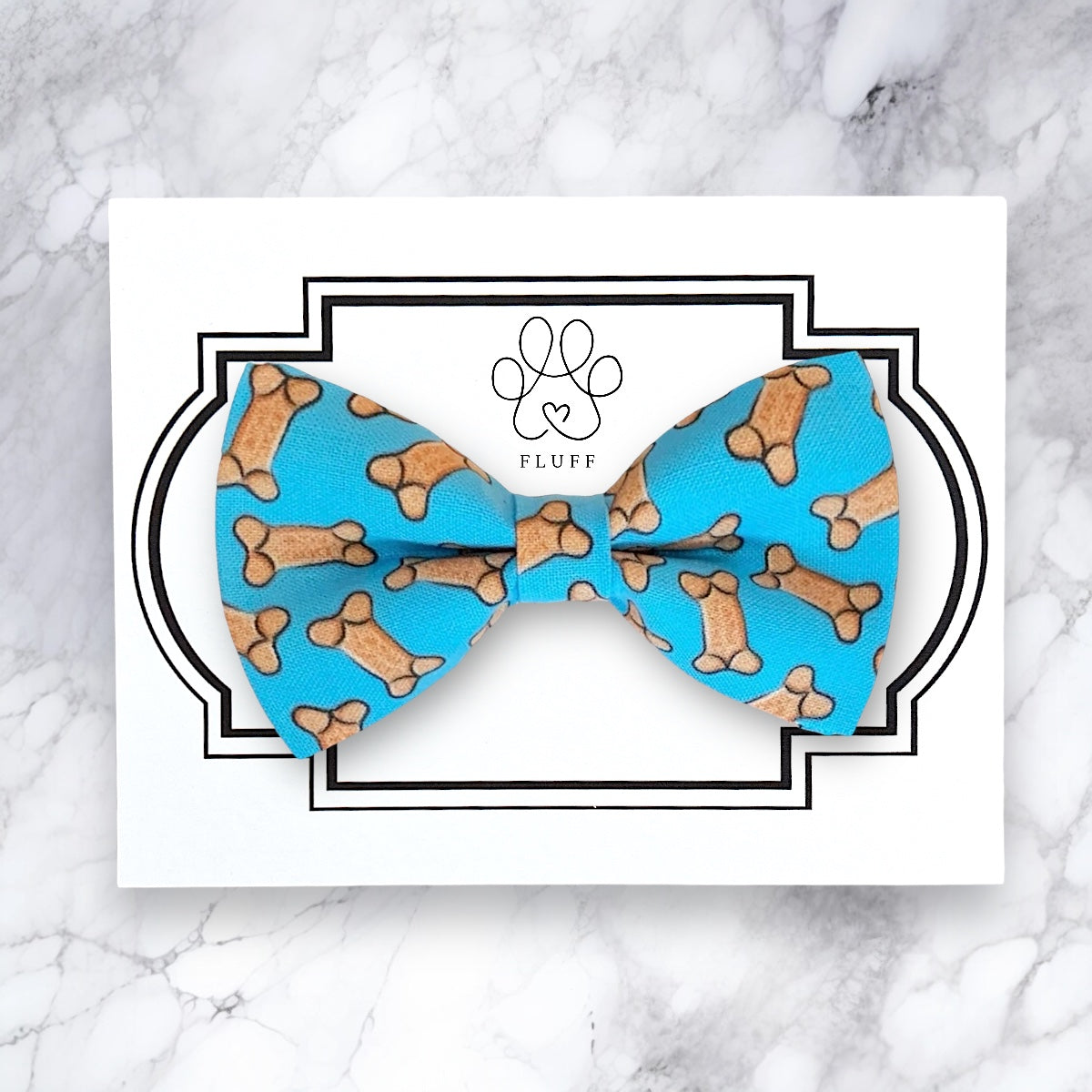 Blue Bone Dog Bow Tie for Dog Collar