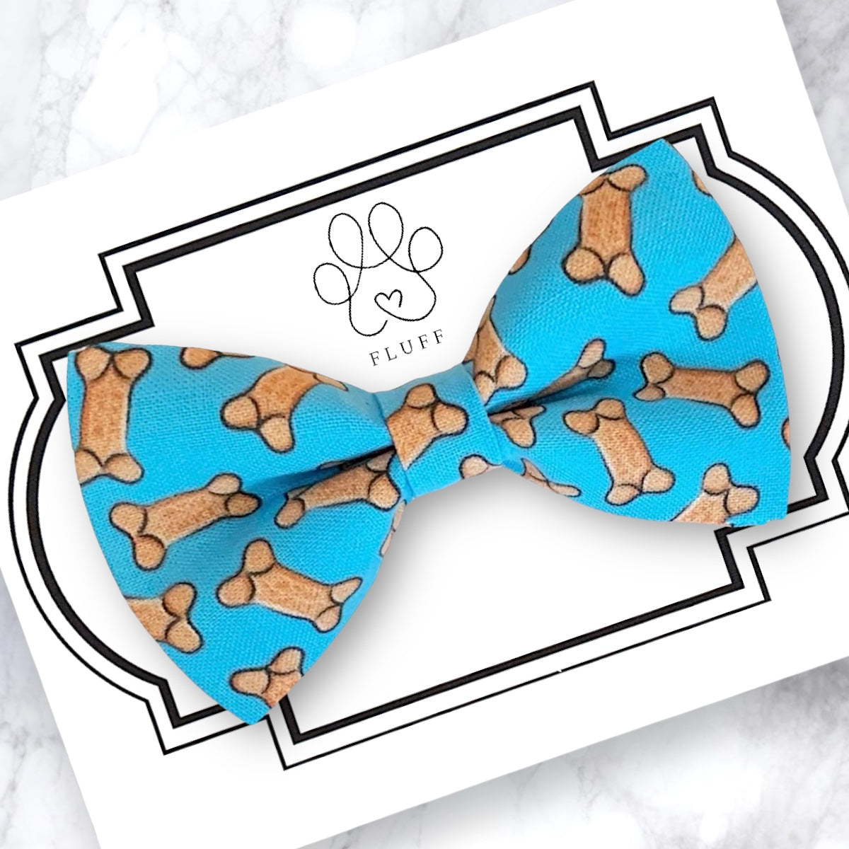 Blue Bone Dog Bow Tie for Dog Collar