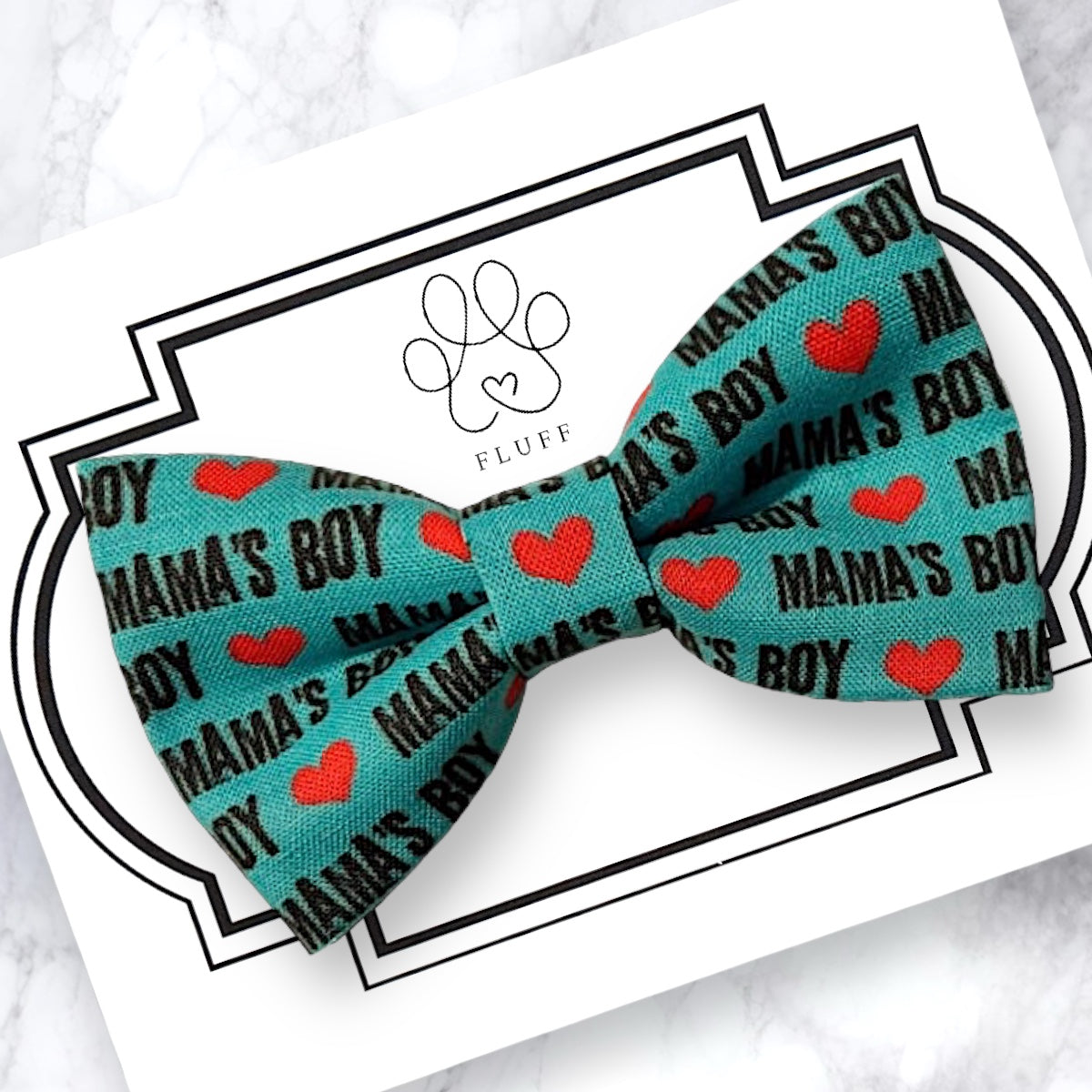 Mama's Boy Valentine's Day Dog Bow Tie and Cat Bow Tie