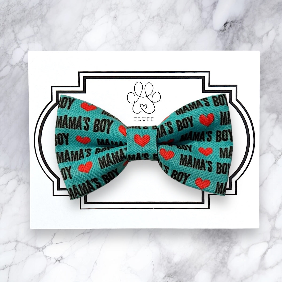 Mama's Boy Valentine's Day Dog Bow Tie and Cat Bow Tie