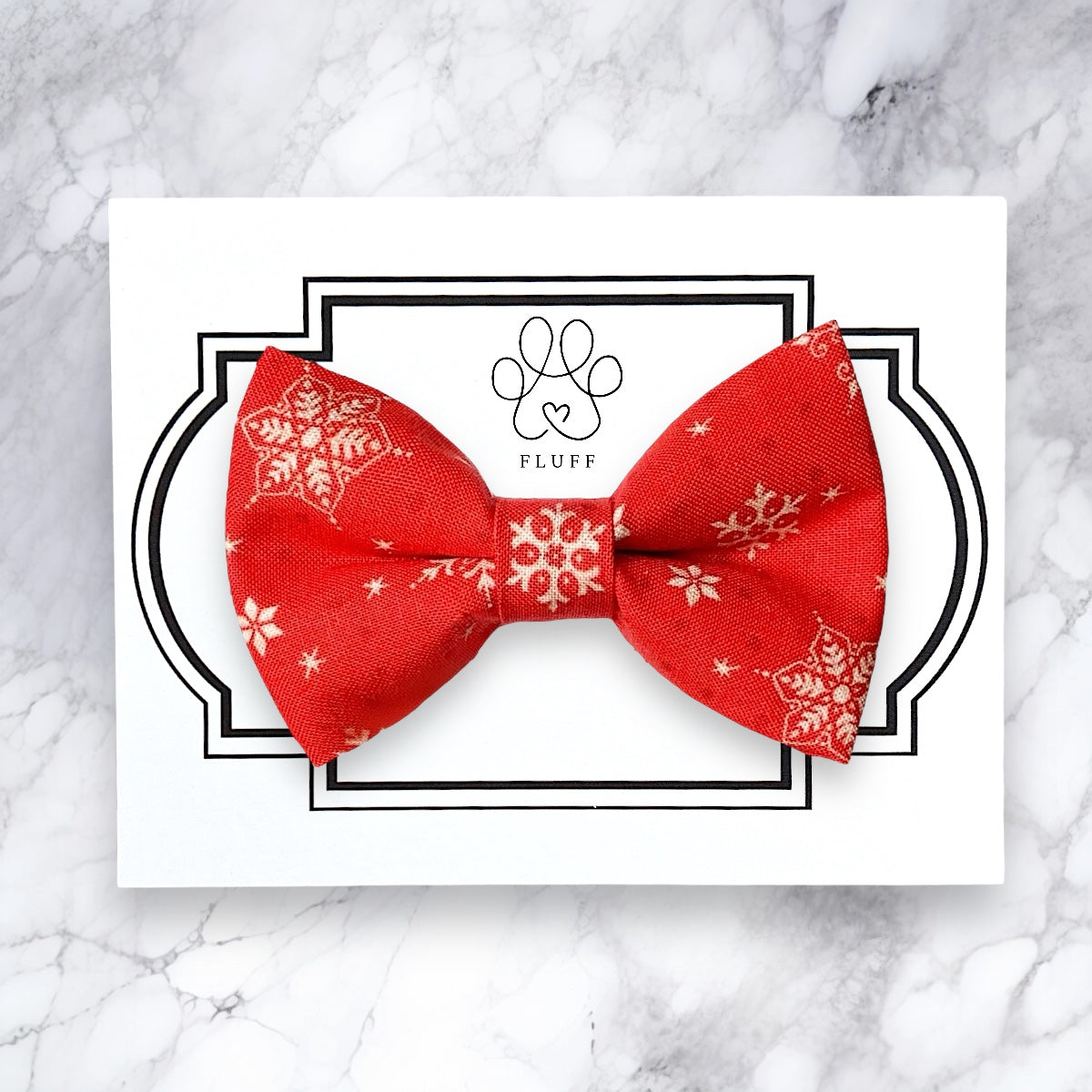 Christmas Red Snowflake Dog Bow Tie and Cat Bow Tie
