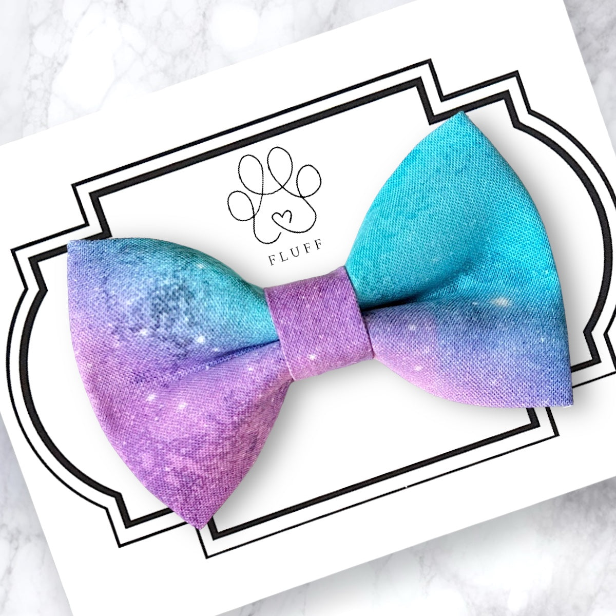 Purple & Blue Celestial Dog Bow Tie and Cat Bow Tie