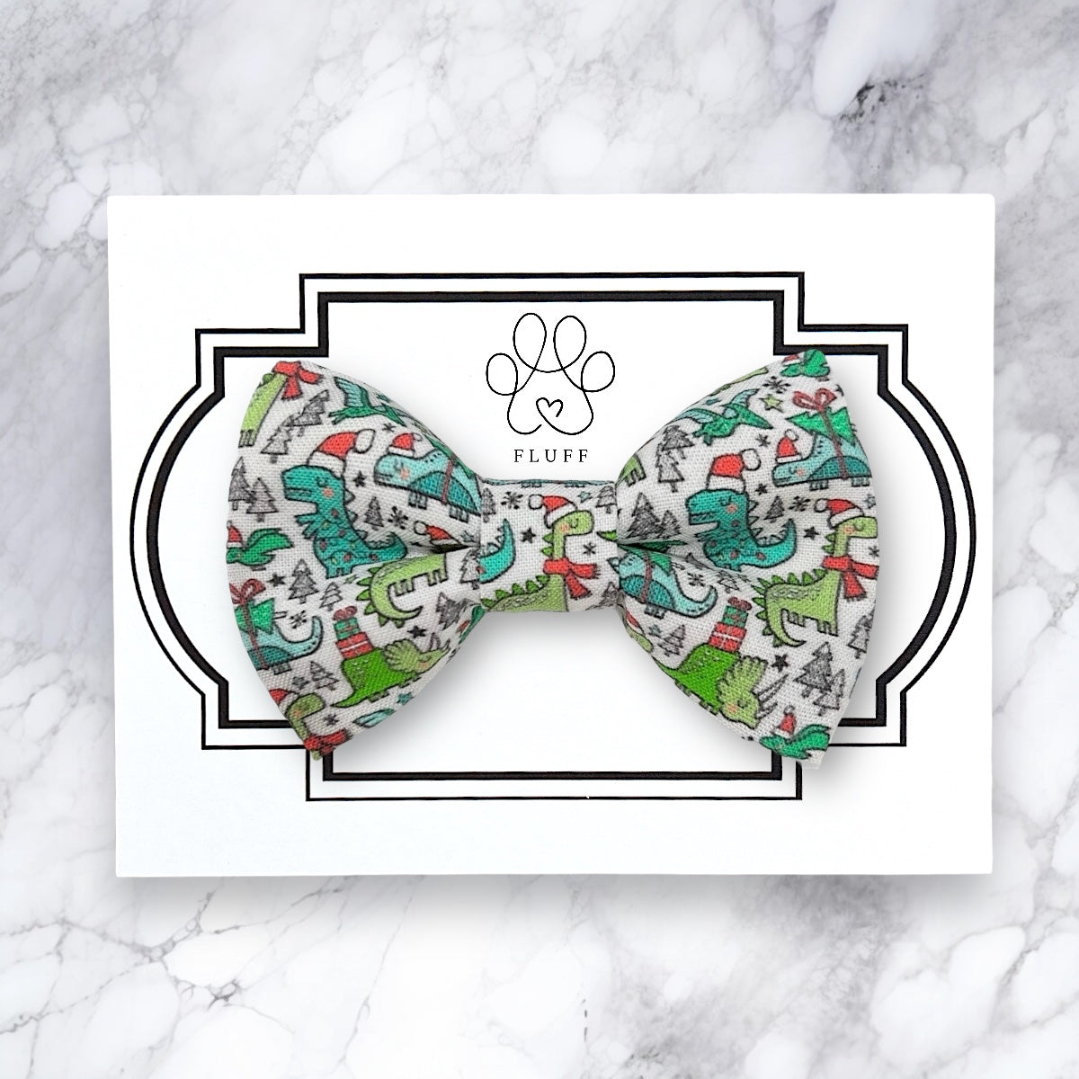 Christmas Dinosaur Dog Bow Tie and Cat Bow Tie
