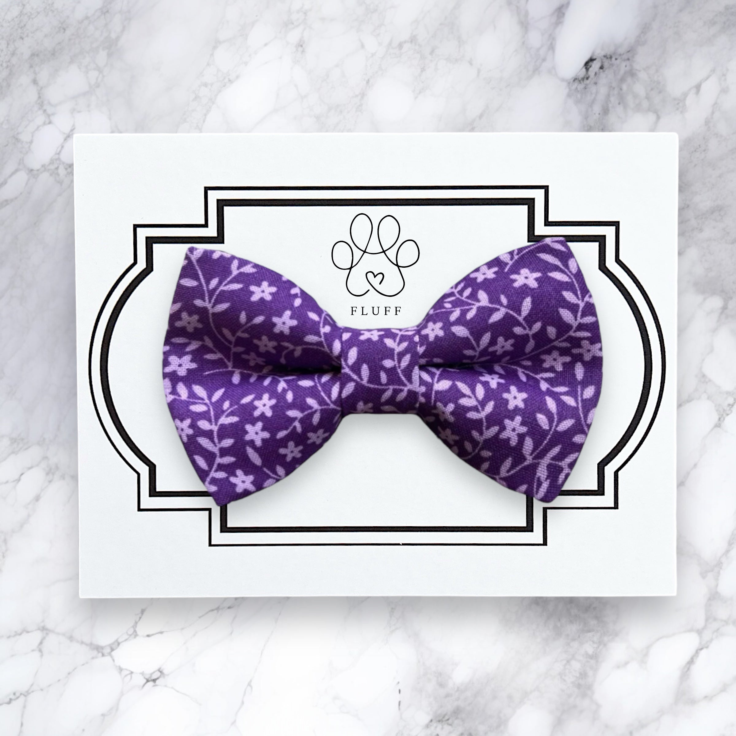 Purple dog bow tie