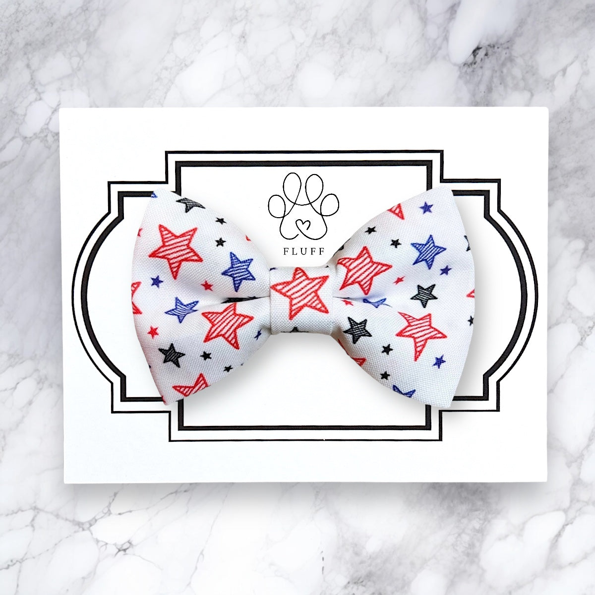 fourth of july dog bow tie