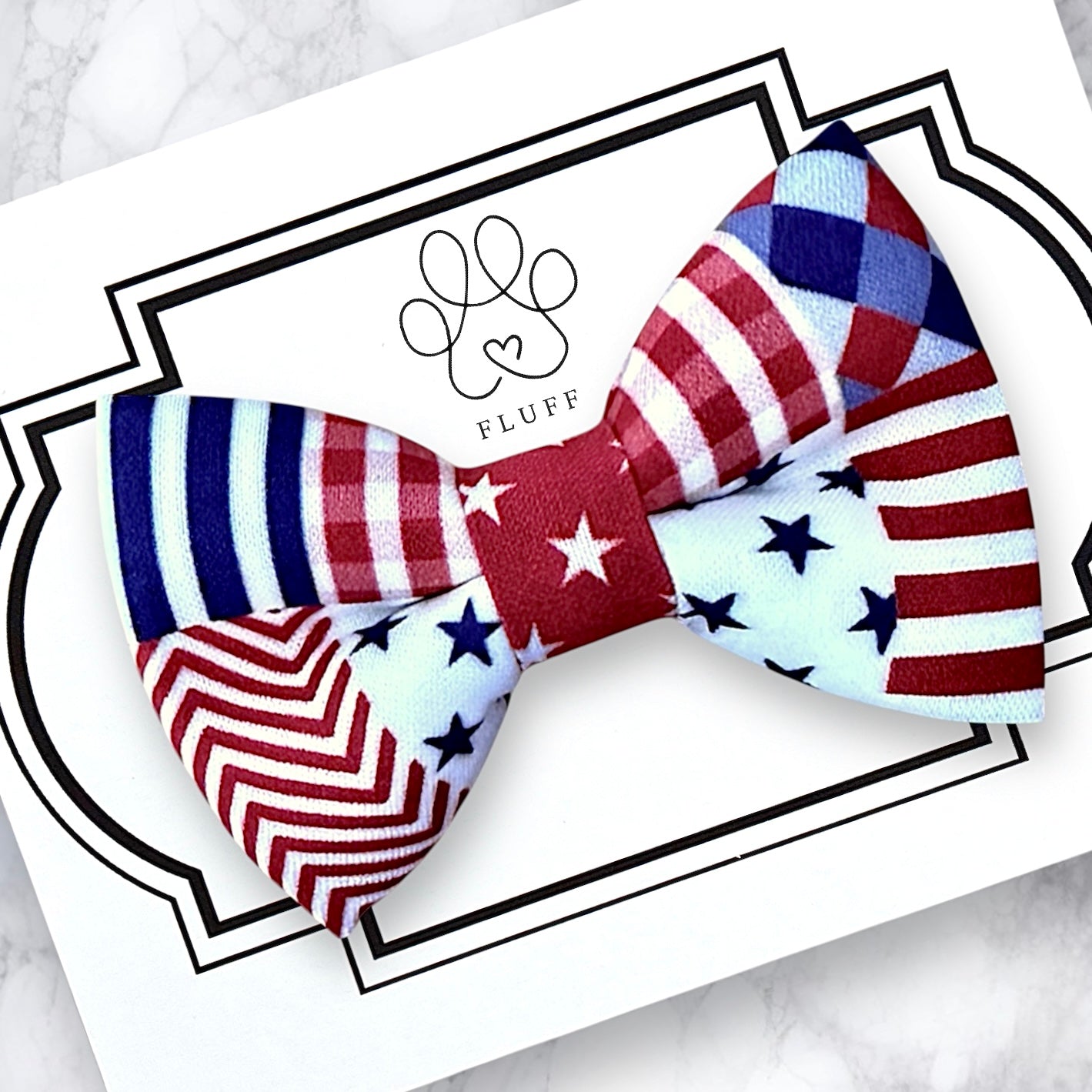 fourth of july dog bow tie