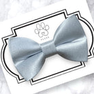 Cinderella blue dog bow tie on a decorative card with 'FLUFF' branding.