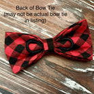 back of bow tie with two elastic loops