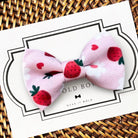 Strawberry Daisy Dog Bow Tie or Cat Bow Tie for Summer Dog Mom Gift, Fruit Dog Owner Gift Dog Clothing, Pet Accessories for Cat Bowtie Gift